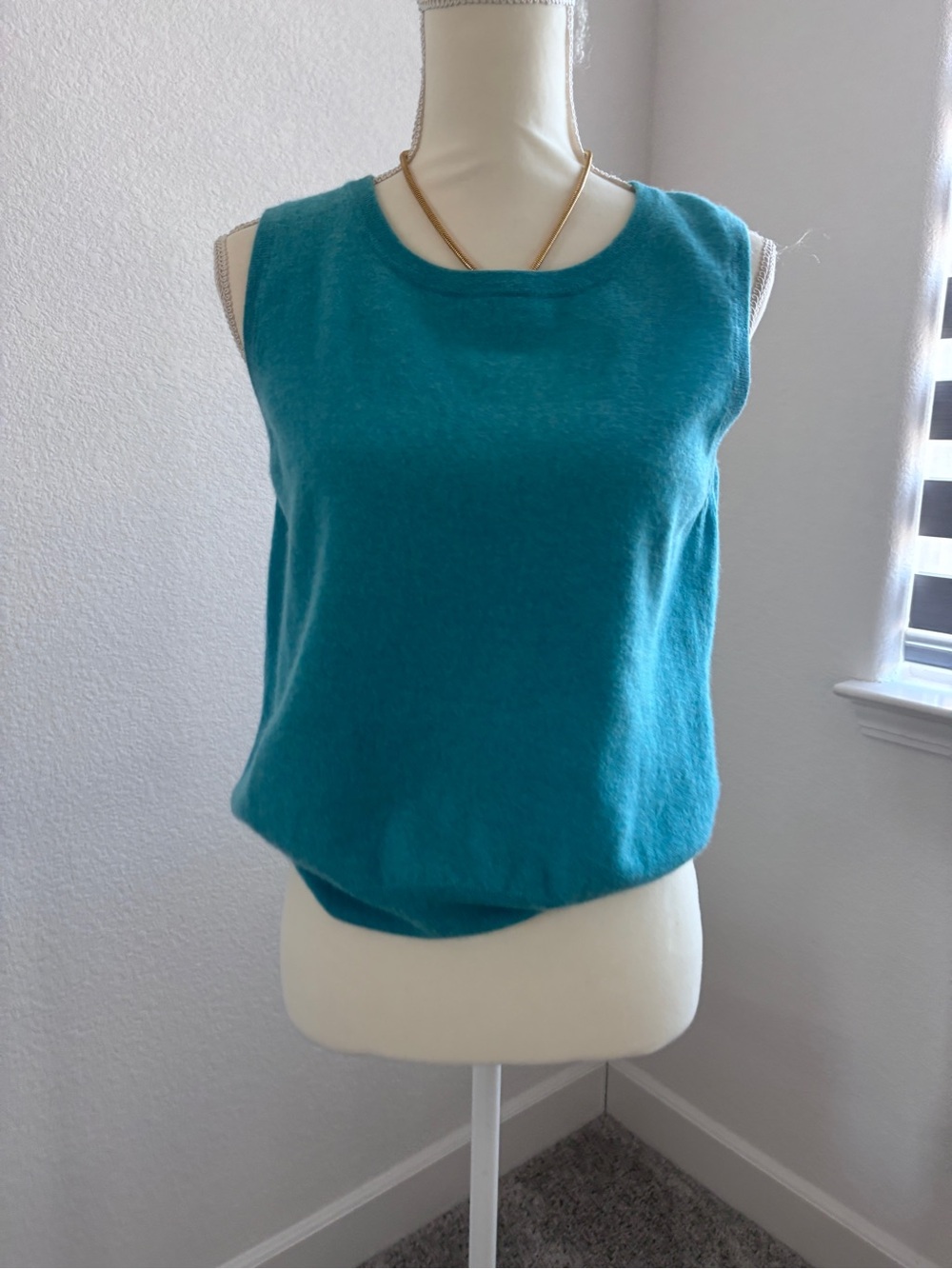 Talbots Teal Sleeveless Knit Shell